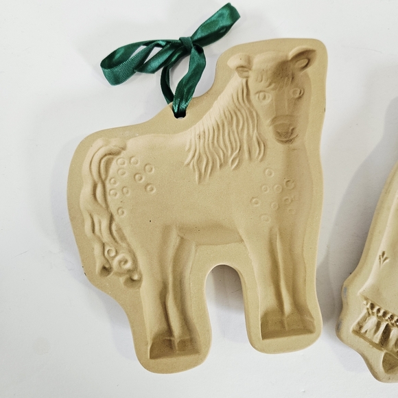 Vintage Brown Bag Cookie Art Cookie Mold 1991 1987 Retired Designs Angel & Horse - Picture 3 of 9